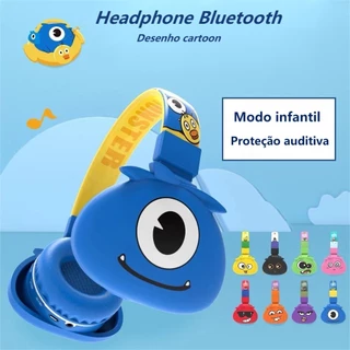 Xtrad Headphone Fone de ouvido bluetooth jellie monster sem fio infantil Desenho cartoon 09BT