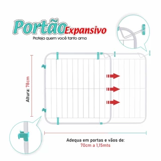 Portão Expansivo Grade Proteção Criança Pet Cachorro ( 70cm a 115cm) em Oferta na Shopee