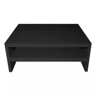 Organizador De Mesa Suporte Base Para Monitor Ergonômico Preto/ Branco