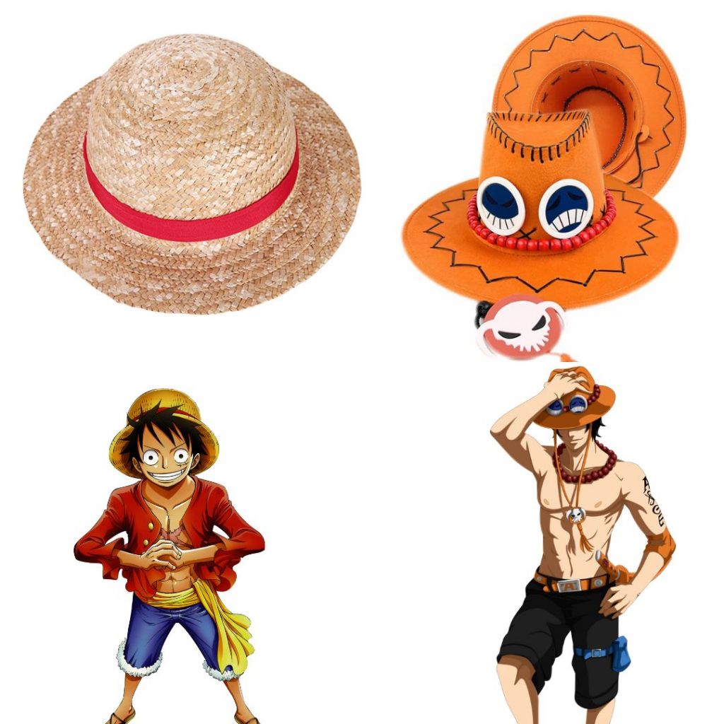 Cosplay Chapéus, Portgas D Ace, Cowboy Cap, Anime One Piece