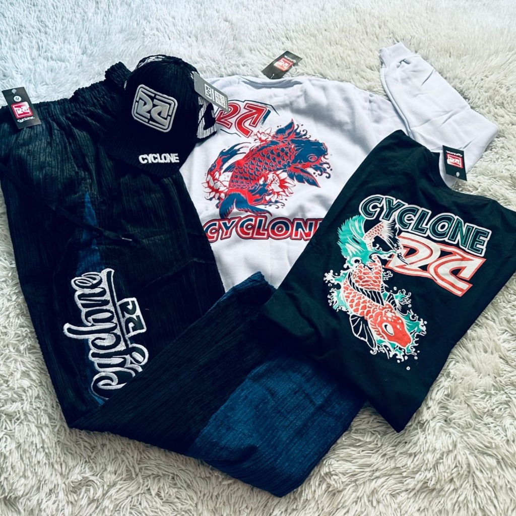 Kit Cyclone Calça de Veludo, Moleton Carpa, Camiseta e Boné Joker ...