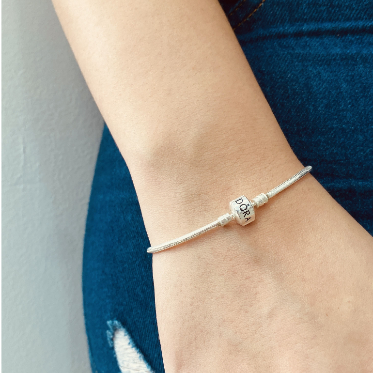Pulseira Timbrada Prata 925 Para Berloques
