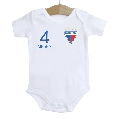 Roupa de Bebê Body time Futebol Fortaleza quatro meses com simbolo