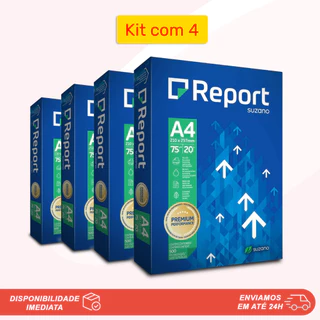 2000 Folhas KIT MEGA PROMO Papel Sulfite A4 Report Branco 75g