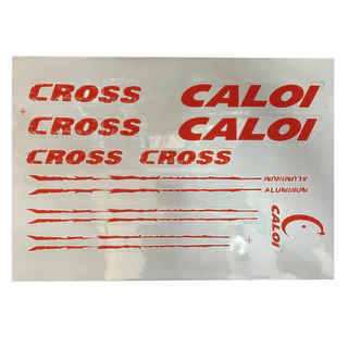 Adesivo Quadro Bicicleta Caloi Cross Alumínio Amarelo Cartela Completa