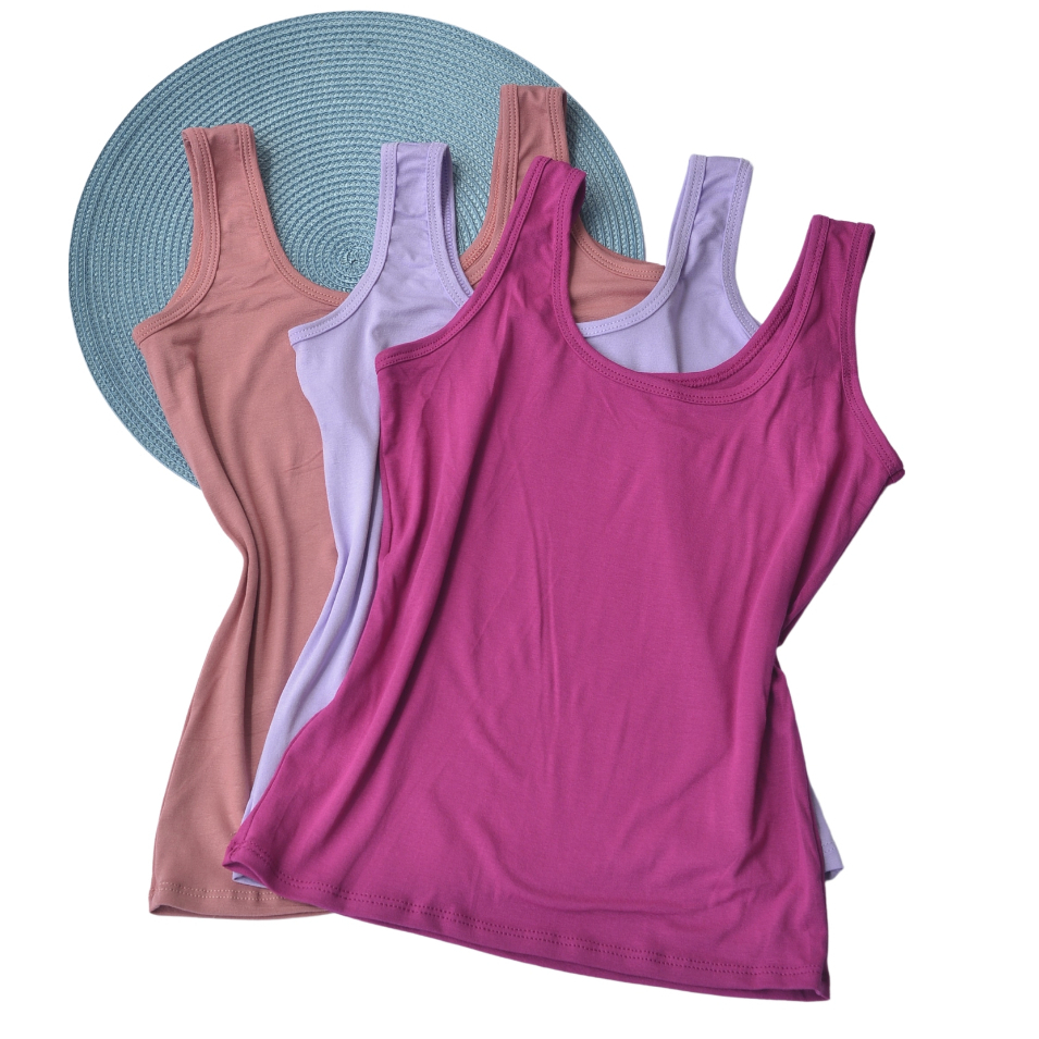 Kit 3 Blusa Regata Alça Larga Casual Feminino Atacado