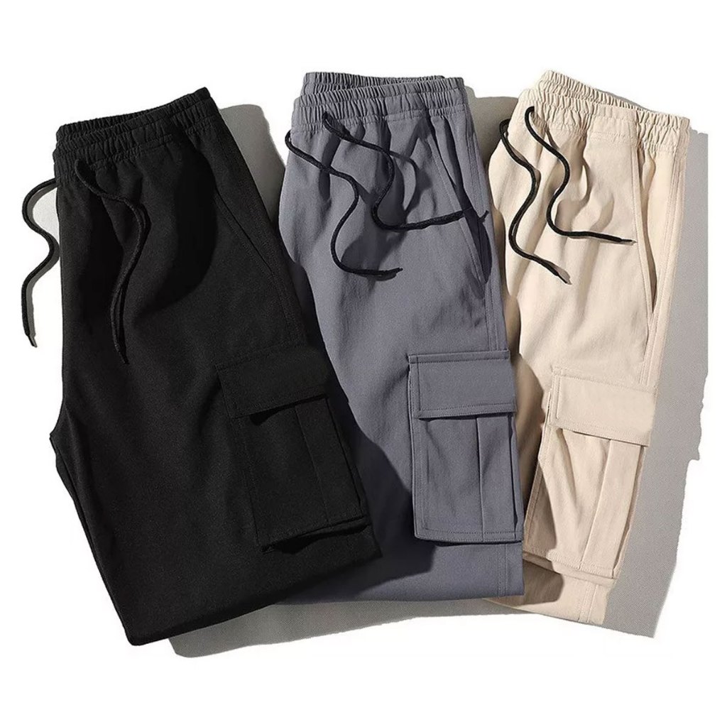 Kit Bermuda Shorts Cargo de Sarja Masculino Mauricinho a cima do Joelho Premium