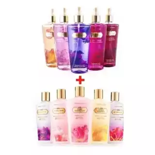 KIT 5 BODY SPLASH + 5 HIDRATANTE CORPORAL FEMININO