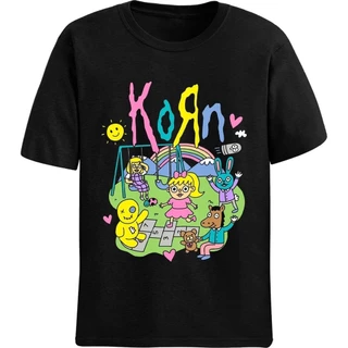 Camisa Camiseta Básica Banda Korn Arte Desenho Solomoun Rock 100% Algodão Alta Qualidade