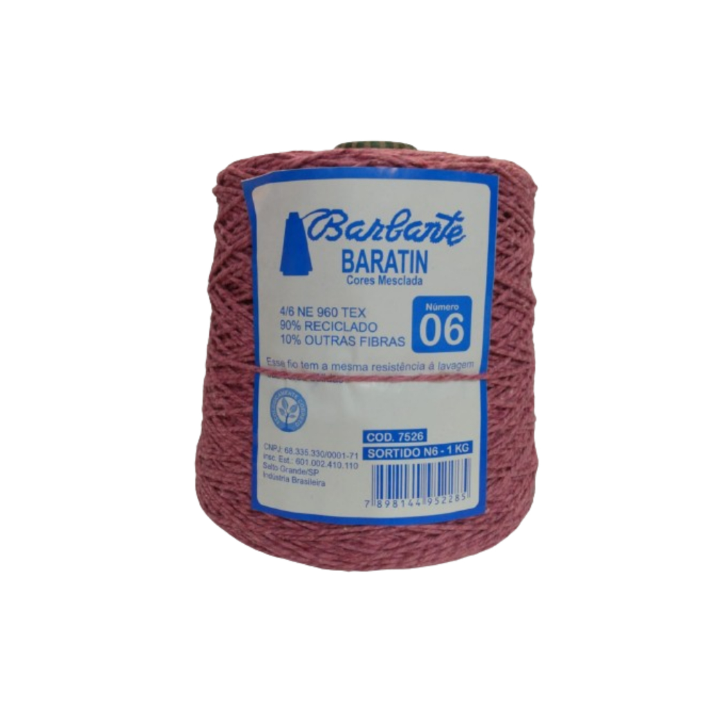 Barbante Baratin nº06 1kg São Francisco-LINHA PARA CROCHÊ TAPETES ...