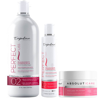 Kit Escova Progressiva Orgânica Perfect 1L - Empodera Cosmetics - Semi Definitiva Profissional