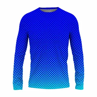 Camiseta Uv 50+ Masculina Plus Size Geométrica Caminhada Térmica Proteção Solar Segunda Pele Pesca
