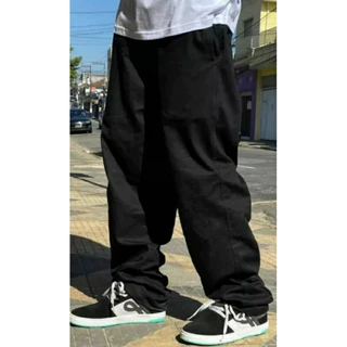 CALÇA BALÃO JEANS PRETA