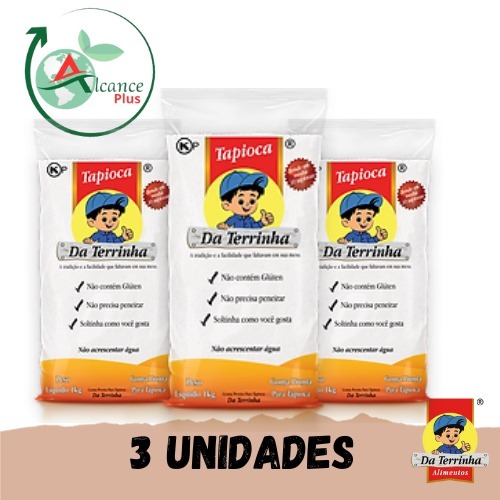 Tapioca goma de tapioca 1kg - 3 unidades | Shopee Brasil
