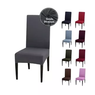 Capas De Cadeira Jantar em Malha Com Elástico Kit 6 Peças