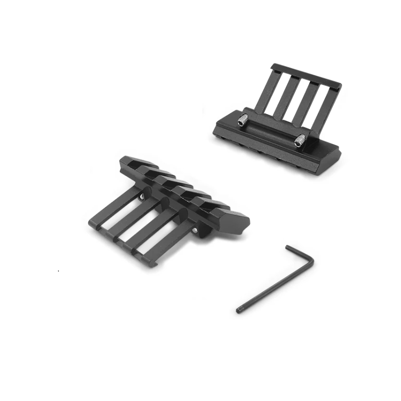 Adaptador de Trilho 20mm Picatinny 22mm Mount Inclinado 45 Graus Lateral Metal