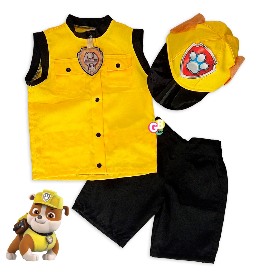 FANTASIA PATRULHA CANINA RUBBLE INFANTIL (1 a 6 ANOS) | Shopee Brasil