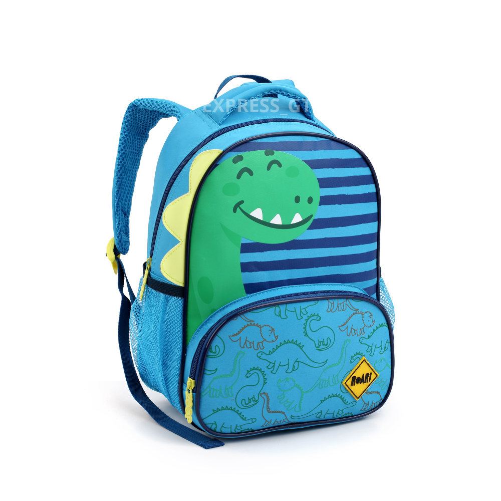 Mochila Infantil Menino Dinossauro com Detalhes em 3D Reforçada Costas ...