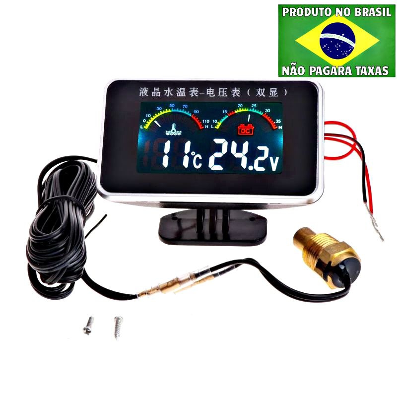 Medidor de Temperatura Digital automotivo 12v com Alarme