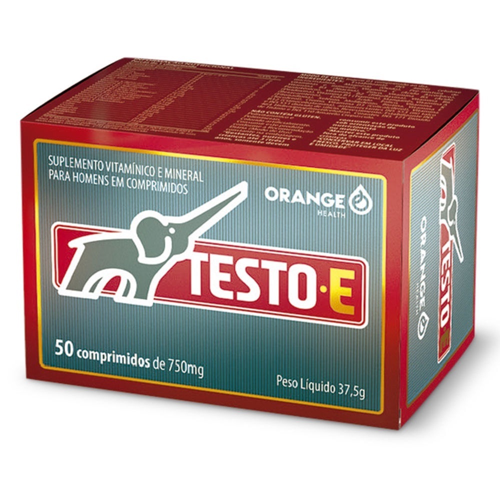 Testo E Caixa 50 comprimidos 600mg Orange Nova Fórmula Original ...