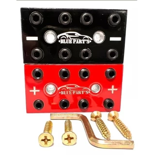 Barramento Distribuidor Bloco 4x4 8 vias Som Automotivo Amplificadores Envio Imediato