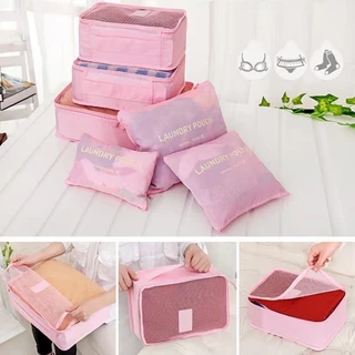 Organizador De Mala De Bagagem Viagem Kit 6 Necessaire Bolsa