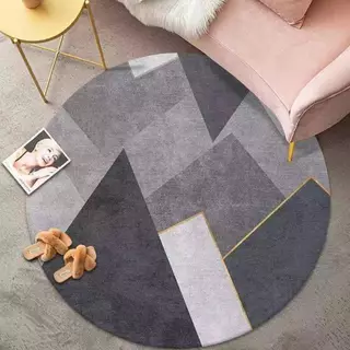tapete sala quarto redondo moderno estampado belga blek flayd