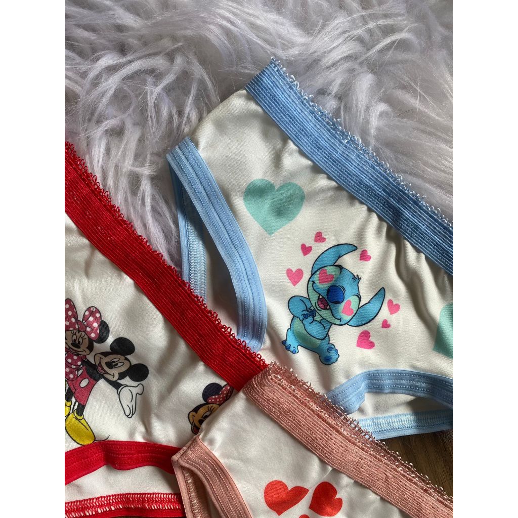 Kit 2 Calcinha Feminina Infantil Desenho Personagem Calcolinha de ...