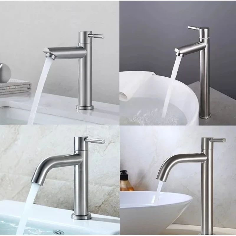 Torneira de aco inoxidavel SUS304 para lavatorio de banheiro