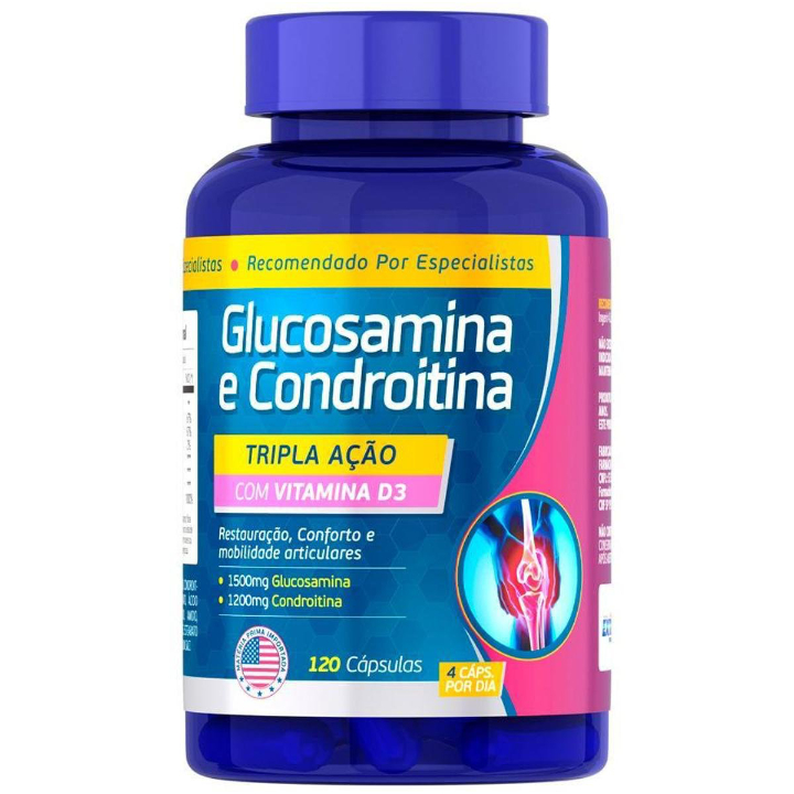 Glucosamina 1500mg + Condroitina 1200mg com 120 Capsulas | Shopee Brasil