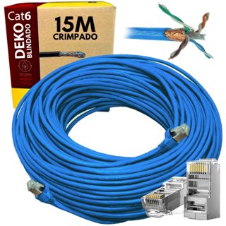 Cabo De Rede Cat6 30 Metros Ethernet Lan Giga 10/1000