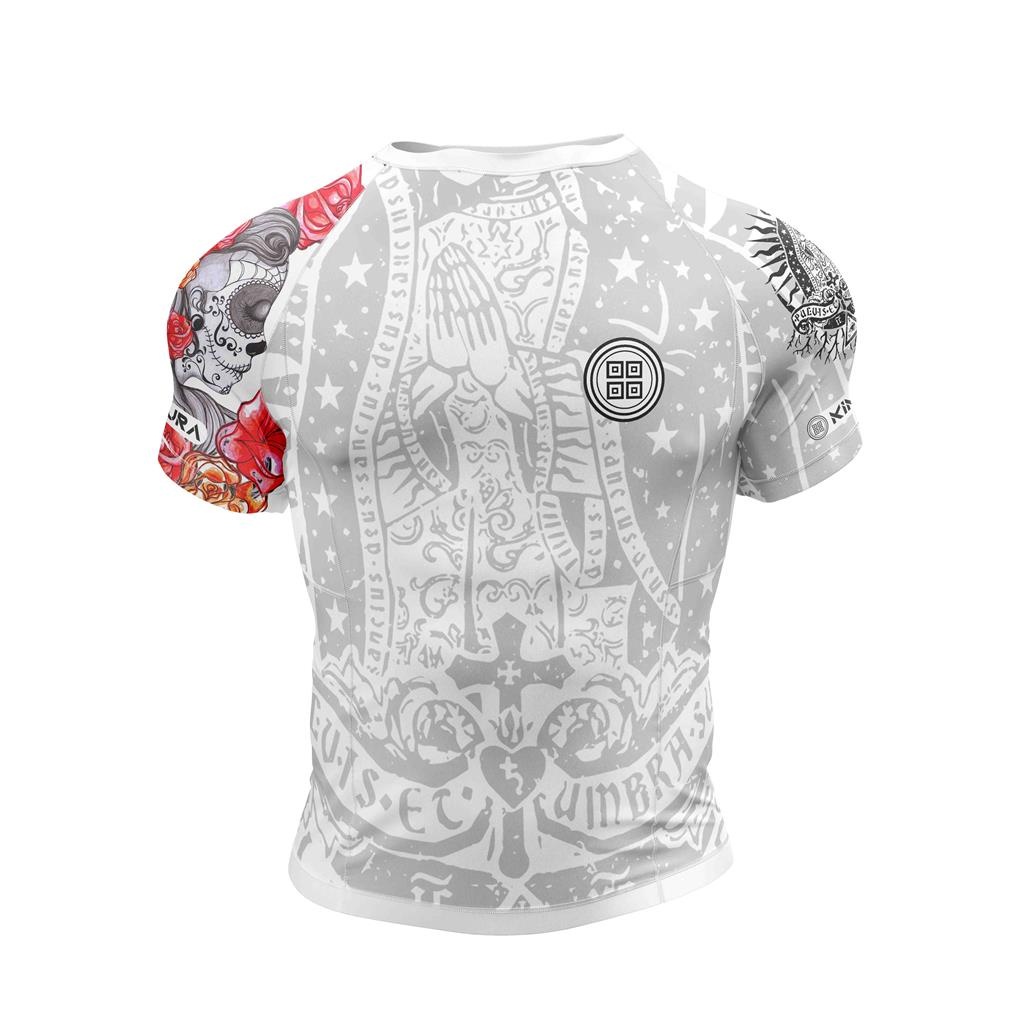 Rashguard Jiu Jitsu Luta No Gi Nikkyo Caveira Rosas | Shopee Brasil