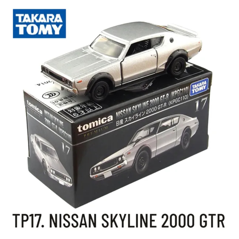 TAKARA TOMY TOMICA PREMIUM 17 JDM NISSAN SKYLINE 2000 GTR PRATA