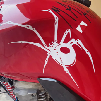 adesivo aranha branca para lateral da moto personalizado | Shopee Brasil