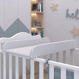 Trocador De Fraldas de Bebê Almofadado Cômoda/Milão Para Berço Corino Liso - Pratikza