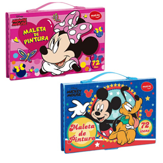Maleta de Pintura Minnie/Mickey c/ 72 peças Molin Original