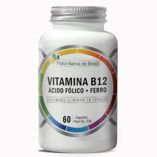 Ferro + Ácido Fólico + Vitamina B12 (metilcobalamina 60caps em Oferta na Shopee
