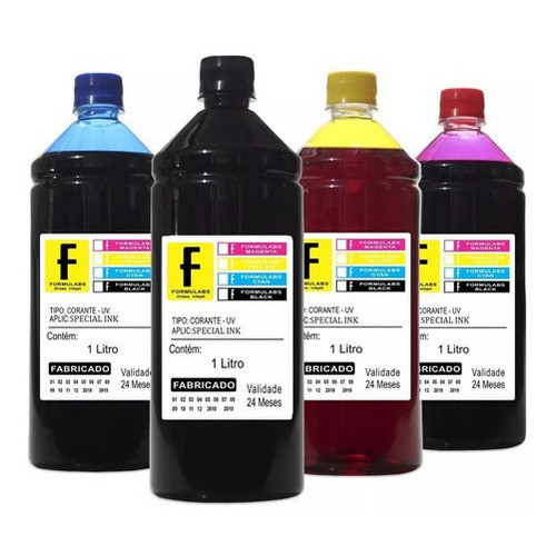 Kit 4 Tinta Compatível HP Tank Série 410 Formulabs 2L