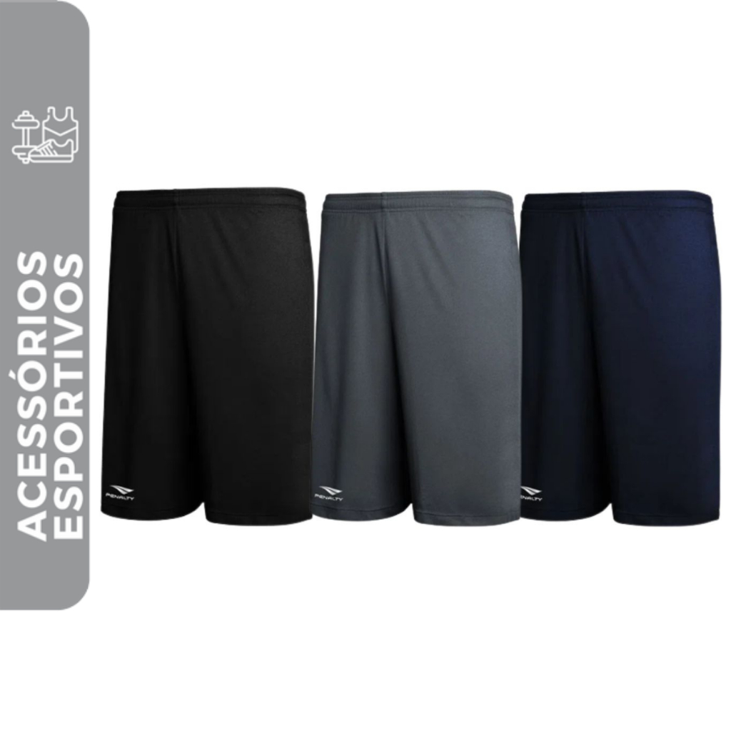 Short Masculino Calção Penalty Futebol Academia Bermuda Liso