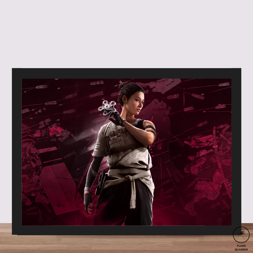 QUADRO RAINBOW SIX GAME C/ MOLDURA E VIDRO A4 A3 REF #GM26_11