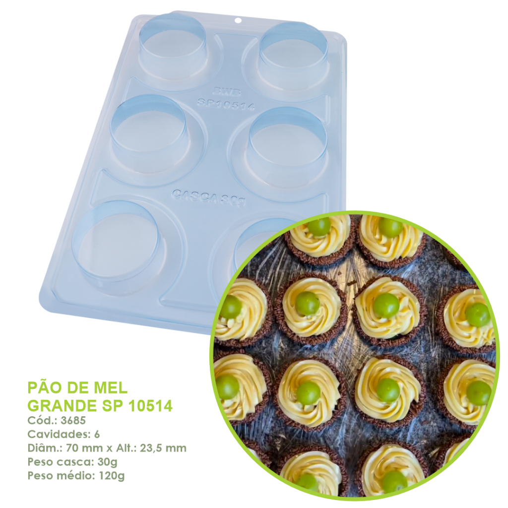 Forma Pão de Mel Grande BWB 3685 - Forma Especial (3 Partes) - Forma ...