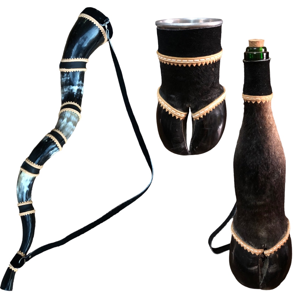 Kit Berrante 5 Chifres Profissional Copo Pé de Bezzero e Garrafa