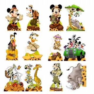 Mickey Safari2 - Displays de Festa 12x20cm MDF 3mm