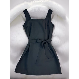 Vestido Feminino Elegante ALFAIATARIA com Cinto e Zíper Lateral verao