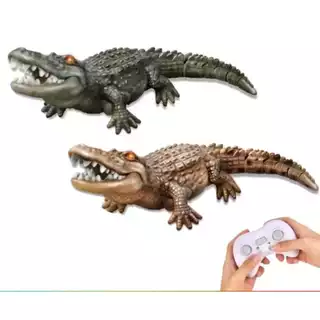 Jacaré Crocodilo Controle Remoto Bateria Recarregável Aquático Alta Simulação Realista De Piscina