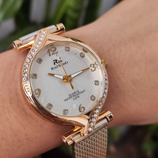 O novo relógio PALLYJANE feminino à prova d'água, pulseira de malha de plástico durável, 20 metros à prova d'água
