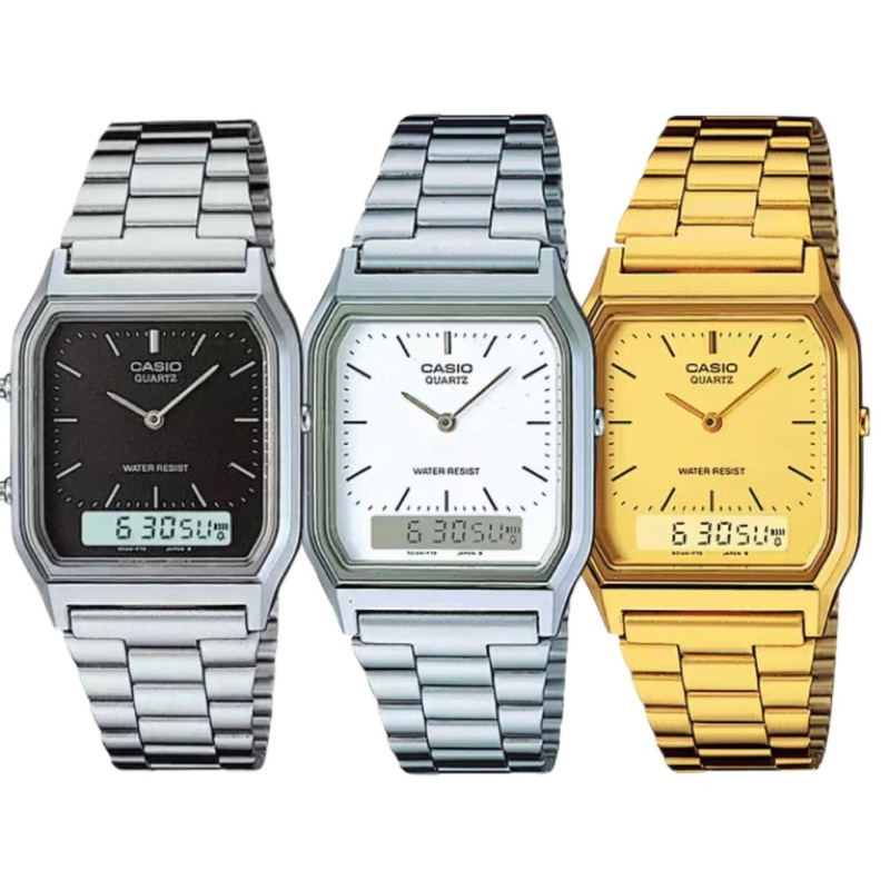 Relógio Casio Digital e Analógico Vintage Unissex AQ-230a | Shopee Brasil