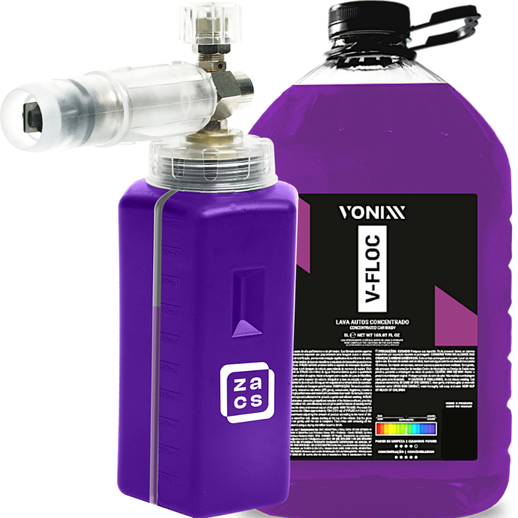 Snow Foam Silver Zacs Canhão de Espuma + Shampoo V-Floc 5L Vonixx