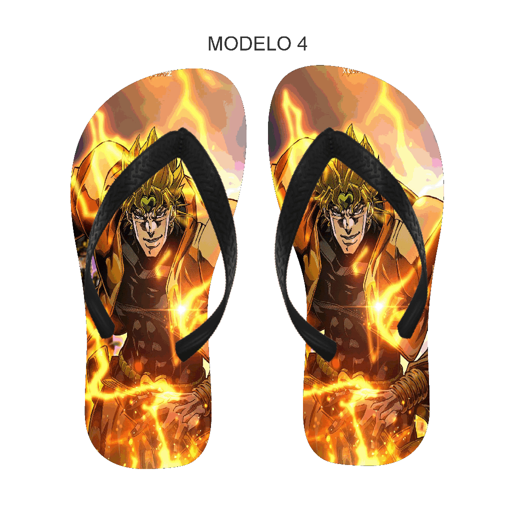 jojo　脚 Chinelo JoJo's Bizarre Adventure Masculino e Feminino Varios