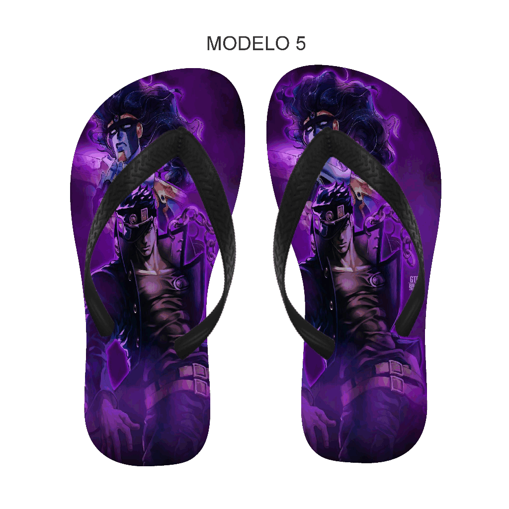 jojo　脚 Chinelo JoJo's Bizarre Adventure Masculino e Feminino Varios